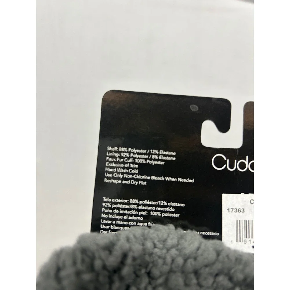 Cuddl Duds Womens Stretch Gloves Plush Lining Touch Screen Black Gray Space Dye